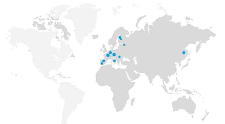 Mappa delle filiali avidsen