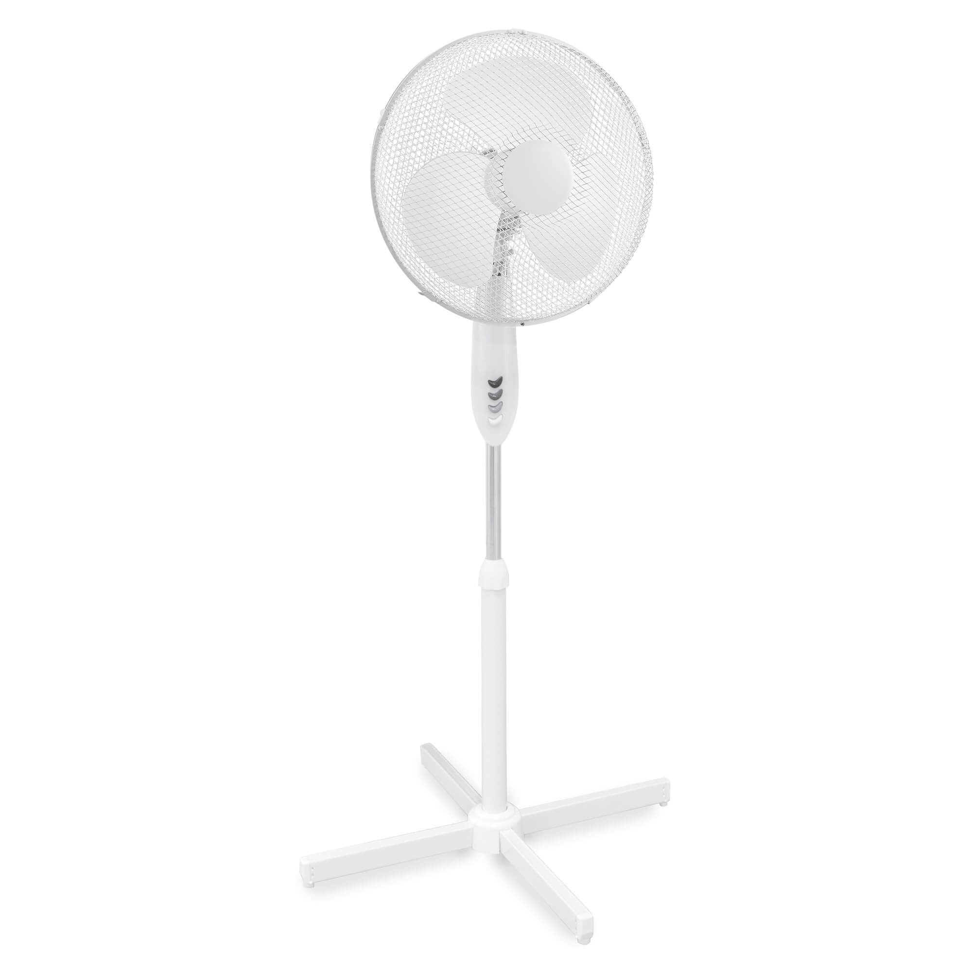 Ventilateur Sur Pied Oscillant 90° - 3 Vitesses Puissantes, Hauteur Réglable, Blanc Rafraîchissant Pour Maison Et Bureau