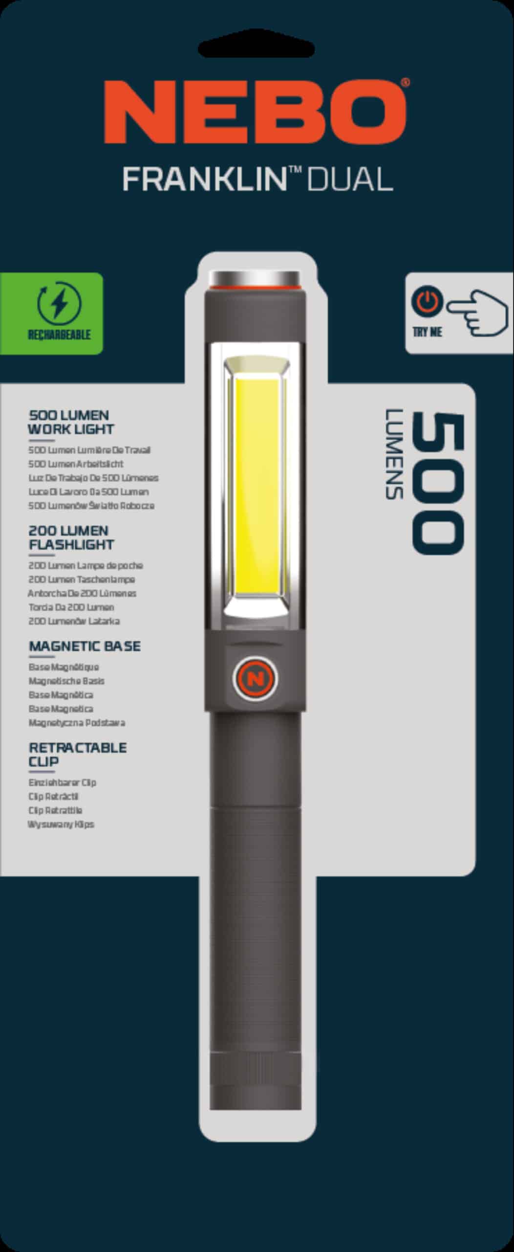 Lampe De Travail NEBO OMNI 3K – NEB.WLT.1008.G – Lampe LED Rechargeable – Neuve