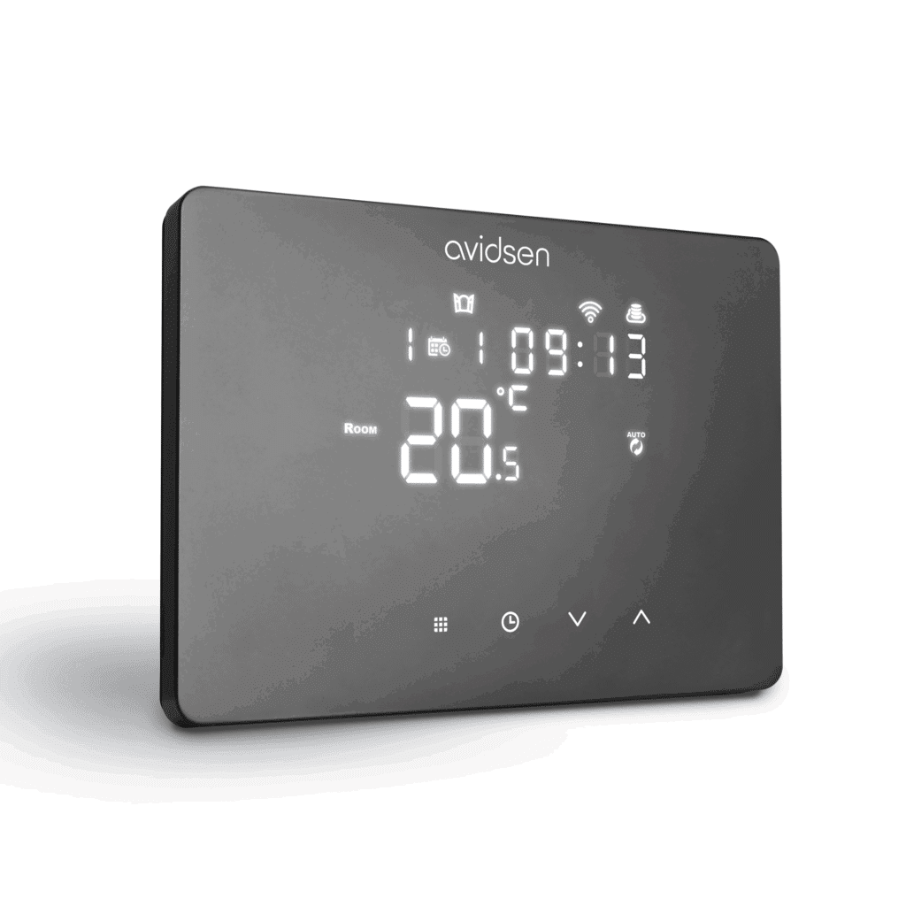 Thermostat connecté Wifi filaire HomeTemp noir d'Avidsen