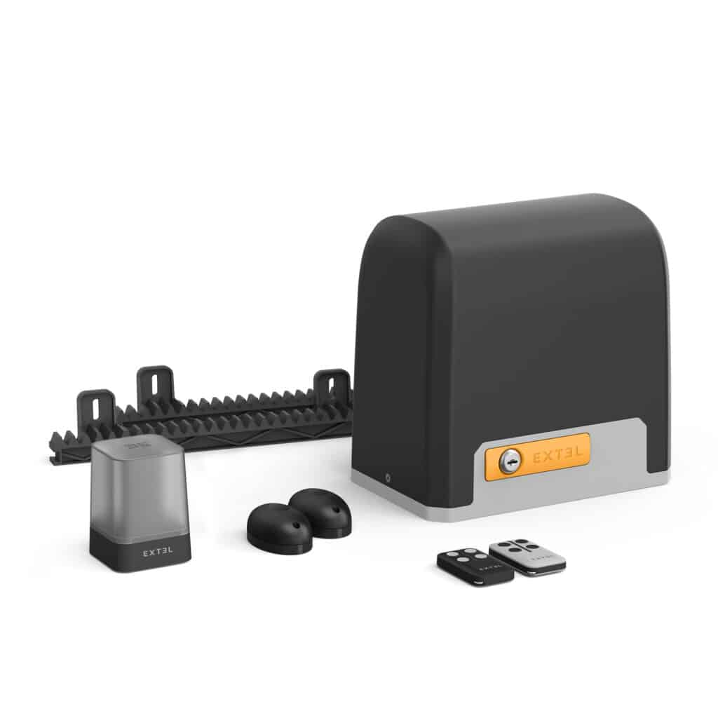 Composition du kit moteur de portail coulissant Extel UMII XC500