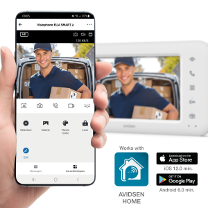 Visiophone Elia Smart 2 connecté application Avidsen Home