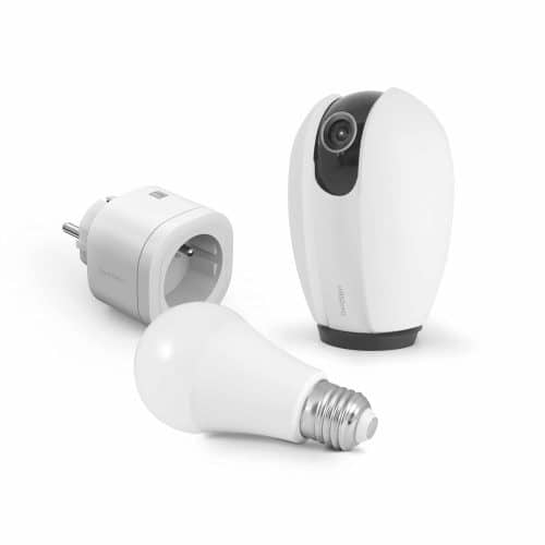 Kit Start connect Avidsen Home (camera + stekker + connected lamp) Smartplug + gemotoriseerde verbonden camera + connected lamp