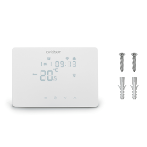 Contenu du kit du thermostat Wifi filaire connecté HomeTemp d'Avidsen