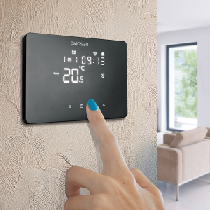 Thermostat connecté Wifi filaire HomeTemp noir d'Avidsen