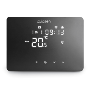 Thermostat connecté Wifi filaire HomeTemp noir d'Avidsen