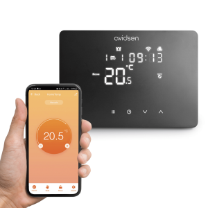 Application Avidsen Home du thermostat connecté Wifi filaire HomeTemp noir d'Avidsen