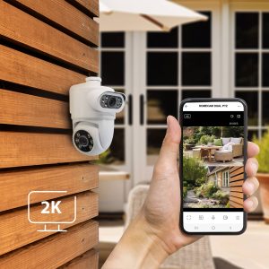 Caméra IP extérieure HomeCam Dual PTZ application AvidsenHome