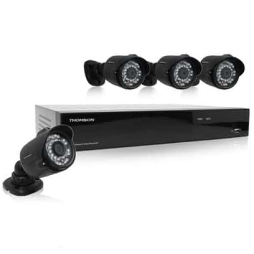 Enregistreur vidéo réseau IP  720p Thomson + 4 caméras + HDD 1To