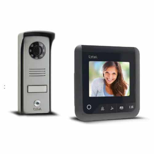 Extel LOOK - Visiophone grand angle couleur à 2 fils Noir