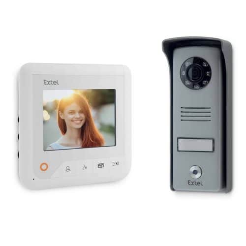 Extel LOOK - Visiophone grand angle couleur à 2 fils Blanc