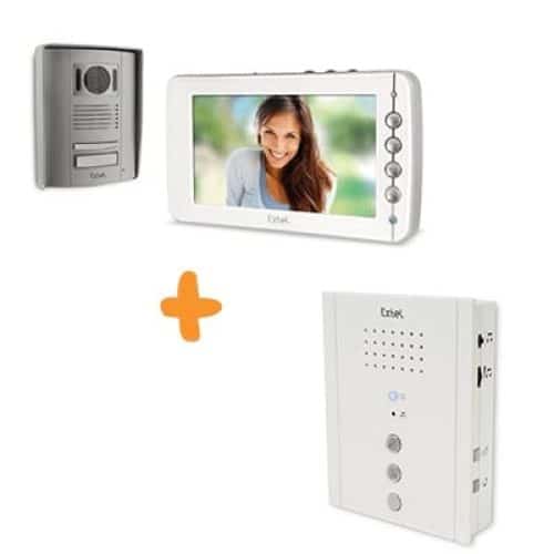Extel LIVIA + Combiné audio - Pack visiophone mains libres 4 fils