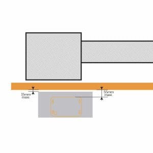 Écartement mini et maxi entre le moteur de portail et les crémaillères