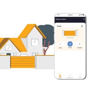 L'application Extel UMII avec un portail coulissant fermé